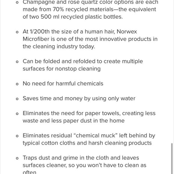 Norwex Enviro Cloth Microfibre Chemical Free Clean - Picture 6 of 7